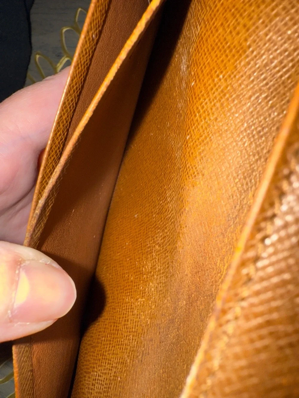 Louis Vuitton Vintage Monogram Long Wallet Dark Brown w Light Brown Monogram COA
